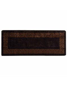Runner Tappeto MARSA Nero 100 x 250 cm Poliestere e PVC 2