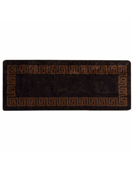 Runner Tappeto MARSA Nero 100 x 250 cm Poliestere e PVC