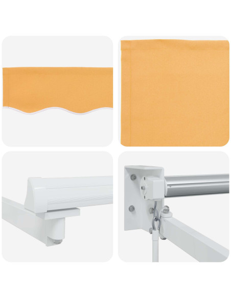 Tenda retrattile manuale con LED Sabbia