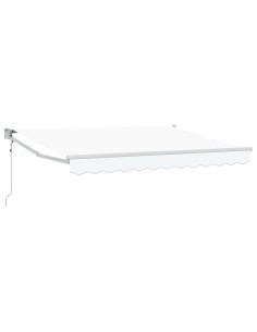 Tenda da Sole Bianco 3 x 2 m Poliestere e Metallo