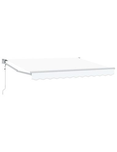 Tenda da Sole Bianco 3 x 2 m Poliestere e Metallo
