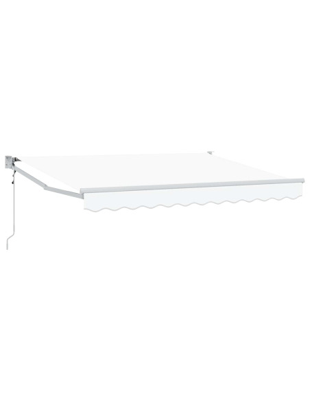 Tenda da Sole Bianco 3 x 2 m Poliestere e Metallo