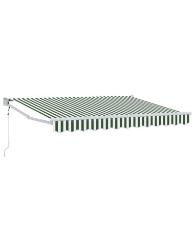 Tenda da Sole Verde e Bianco 3,5 x 2 m Poliestere e Metallo