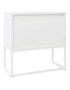 Credenza Bianca 75x35x75 cm in Acciaio