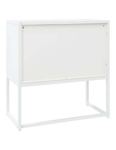 Credenza Bianca 75x35x75 cm in Acciaio