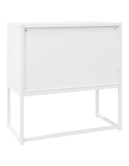 Credenza Bianca 75x35x75 cm in Acciaio