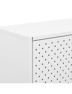 Credenza Bianca 75x35x75 cm in Acciaio 2