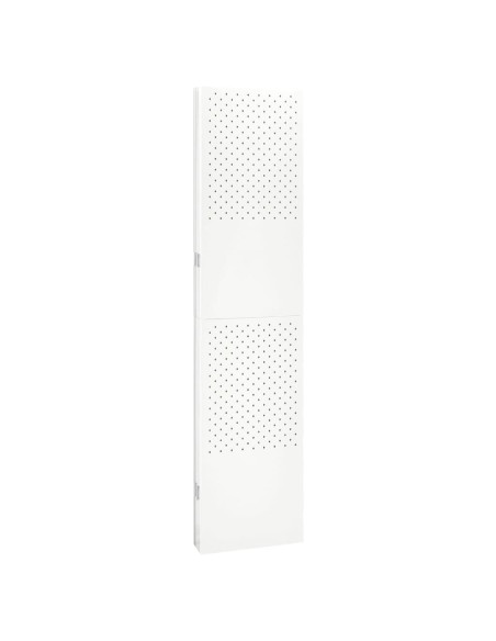 Paravento a 5 Pannelli Bianco 200x180 cm in Acciaio