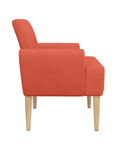 Loveseat con bottoni imbottiti Rosso Arancio 116 x 67 x 81 cm