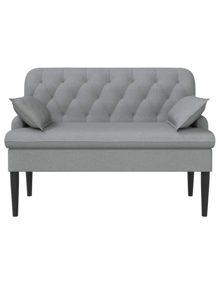 Loveseat con bottoni imbottiti Grigio Chiaro 111 x 68 x 80 cm