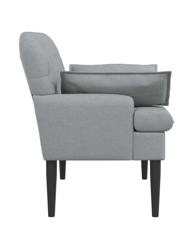 Loveseat con bottoni imbottiti Grigio Chiaro 111 x 68 x 80 cm