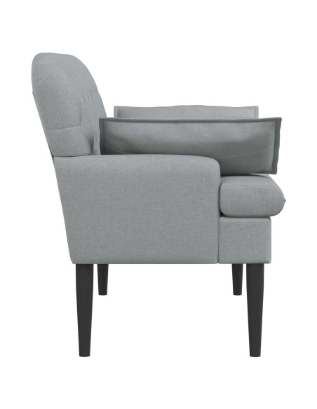 Loveseat con bottoni imbottiti Grigio Chiaro 111 x 68 x 80 cm