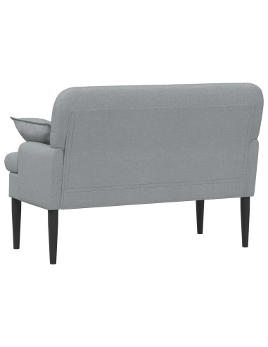 Loveseat con bottoni imbottiti Grigio Chiaro 111 x 68 x 80 cm