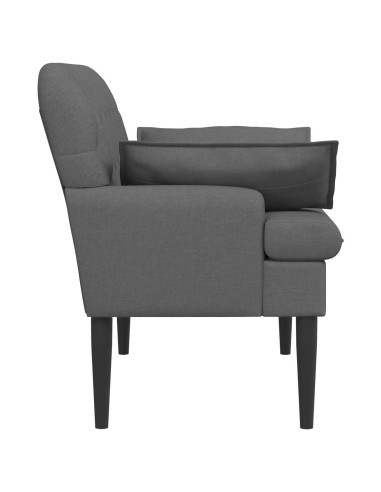 Loveseat con bottoni imbottiti Grigio Scuro 111 x 68 x 80 cm