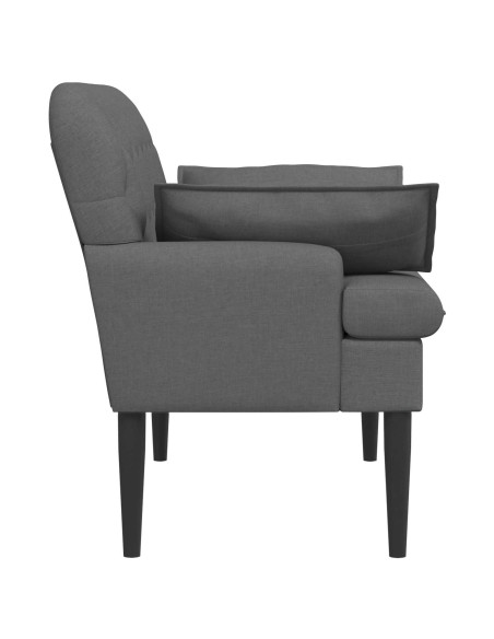 Loveseat con bottoni imbottiti Grigio Scuro 111 x 68 x 80 cm