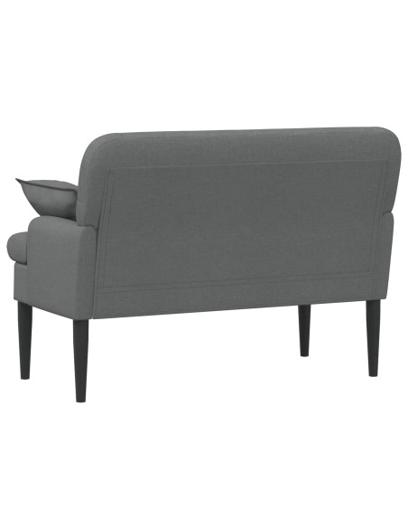 Loveseat con bottoni imbottiti Grigio Scuro 111 x 68 x 80 cm