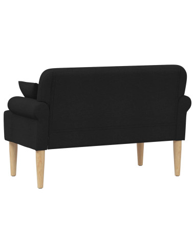 Loveseat con bottoni imbottiti Nero 120 x 65 x 79 cm Tessuto