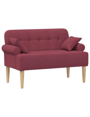 Loveseat con bottoni imbottiti Rosso Vino 120 x 65 x 79 cm