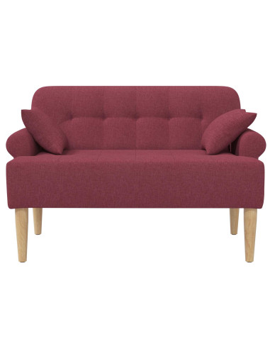 Loveseat con bottoni imbottiti Rosso Vino 120 x 65 x 79 cm