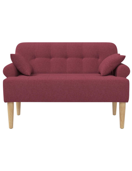 Loveseat con bottoni imbottiti Rosso Vino 120 x 65 x 79 cm