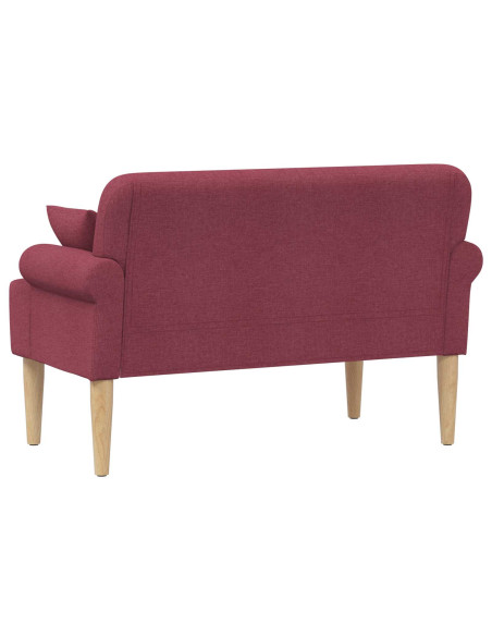 Loveseat con bottoni imbottiti Rosso Vino 120 x 65 x 79 cm