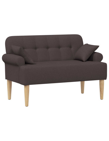Loveseat con bottoni imbottiti Marrone Scuro 120 x 65 x 79 cm