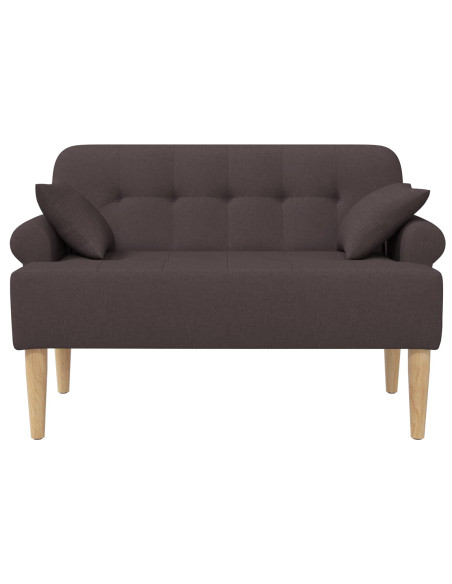 Loveseat con bottoni imbottiti Marrone Scuro 120 x 65 x 79 cm