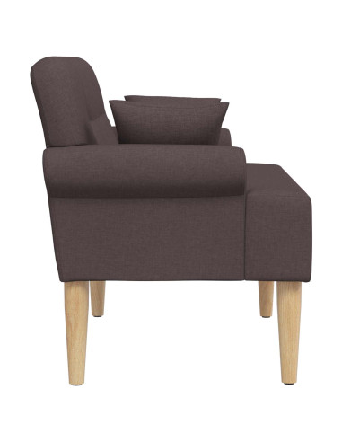 Loveseat con bottoni imbottiti Marrone Scuro 120 x 65 x 79 cm