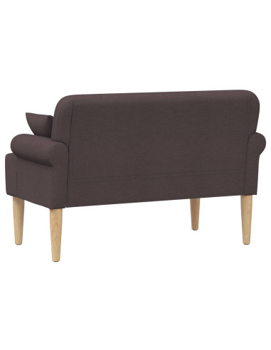 Loveseat con bottoni imbottiti Marrone Scuro 120 x 65 x 79 cm