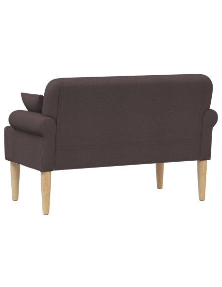 Loveseat con bottoni imbottiti Marrone Scuro 120 x 65 x 79 cm