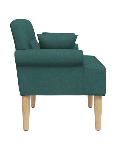 Loveseat con bottoni imbottiti Verde Scuro 120 x 65 x 79 cm