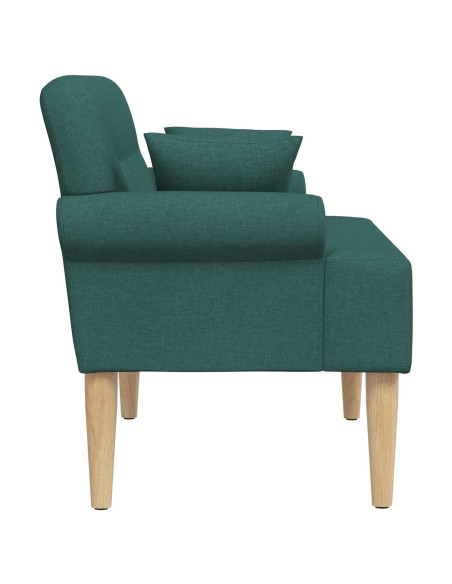 Loveseat con bottoni imbottiti Verde Scuro 120 x 65 x 79 cm