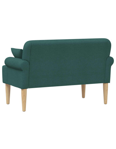 Loveseat con bottoni imbottiti Verde Scuro 120 x 65 x 79 cm