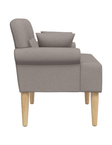 Loveseat con bottoni imbottiti Tortora 120 x 65 x 79 cm Tessuto