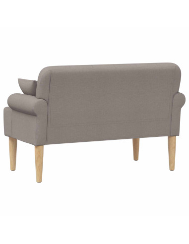 Loveseat con bottoni imbottiti Tortora 120 x 65 x 79 cm Tessuto