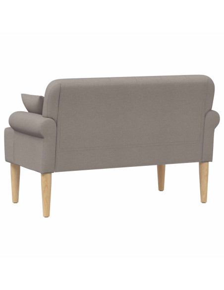 Loveseat con bottoni imbottiti Tortora 120 x 65 x 79 cm Tessuto