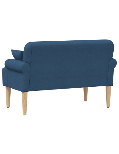 Loveseat con bottoni imbottiti Blu 120 x 65 x 79 cm Tessuto