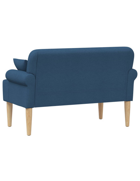 Loveseat con bottoni imbottiti Blu 120 x 65 x 79 cm Tessuto