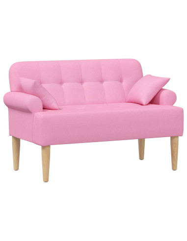 Loveseat con bottoni imbottiti Rosa 120 x 65 x 79 cm Tessuto