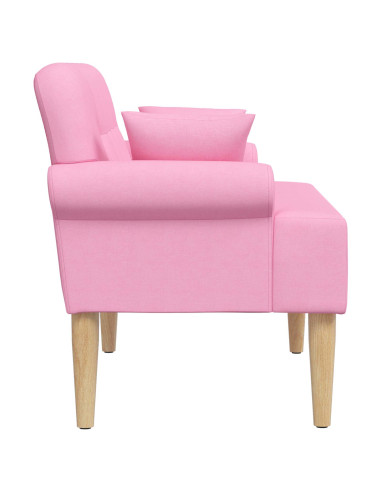 Loveseat con bottoni imbottiti Rosa 120 x 65 x 79 cm Tessuto