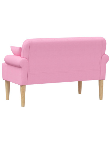 Loveseat con bottoni imbottiti Rosa 120 x 65 x 79 cm Tessuto