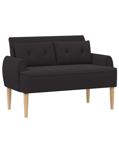 Loveseat con bottoni imbottiti Nero 117 x 67 x 77 cm Bouclé