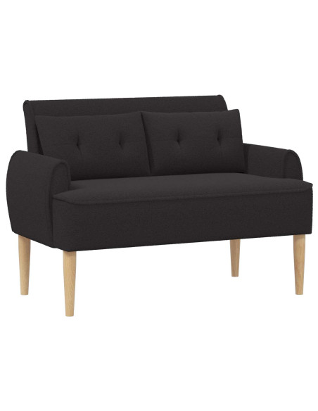 Loveseat con bottoni imbottiti Nero 117 x 67 x 77 cm Bouclé