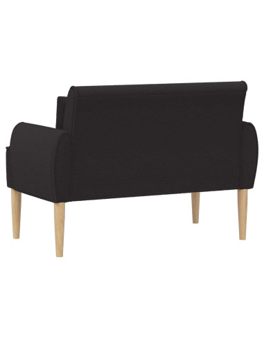 Loveseat con bottoni imbottiti Nero 117 x 67 x 77 cm Bouclé