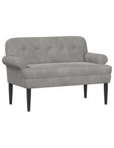 Loveseat con bottoni imbottiti Grigio Chiaro 120 x 66 x 78 cm 2