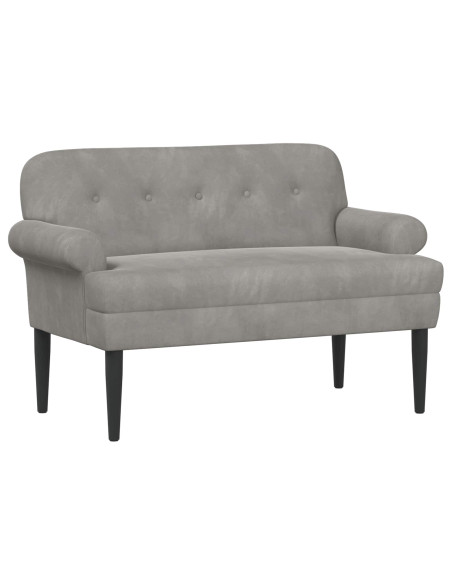 Loveseat con bottoni imbottiti Grigio Chiaro 120 x 66 x 78 cm