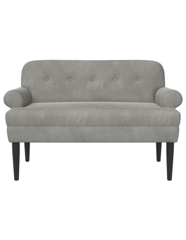 Loveseat con bottoni imbottiti Grigio Chiaro 120 x 66 x 78 cm