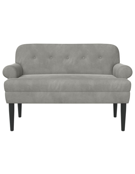 Loveseat con bottoni imbottiti Grigio Chiaro 120 x 66 x 78 cm