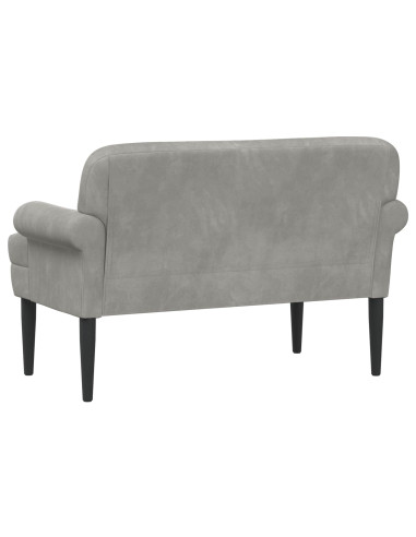 Loveseat con bottoni imbottiti Grigio Chiaro 120 x 66 x 78 cm