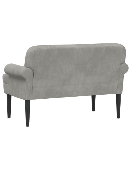 Loveseat con bottoni imbottiti Grigio Chiaro 120 x 66 x 78 cm